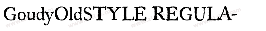 GoudyOldSTYLE REGULA字体转换